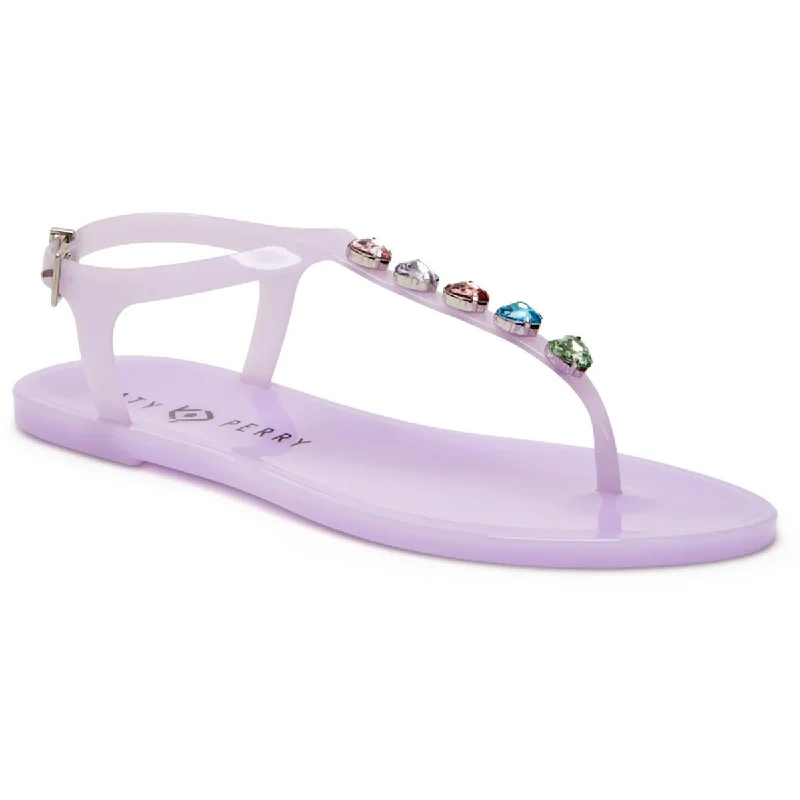 Save Big Katy Perry Womens The Geli Stud Rhinestone Jelly Slingback Sandals