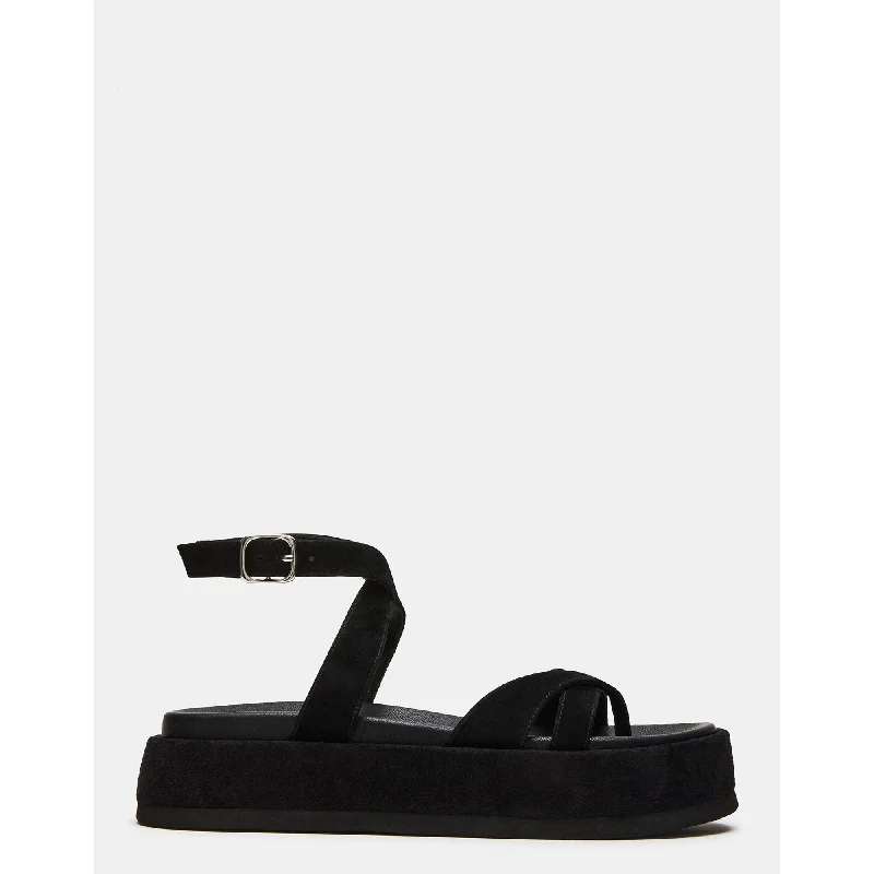 Lightweight Fashion Shoes Keller Black Suede