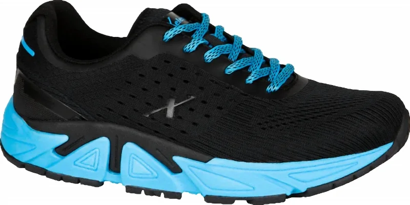 High-End Style Discounts Ladies Genesis Ii Wide Sneakers In Black/arctic Blue