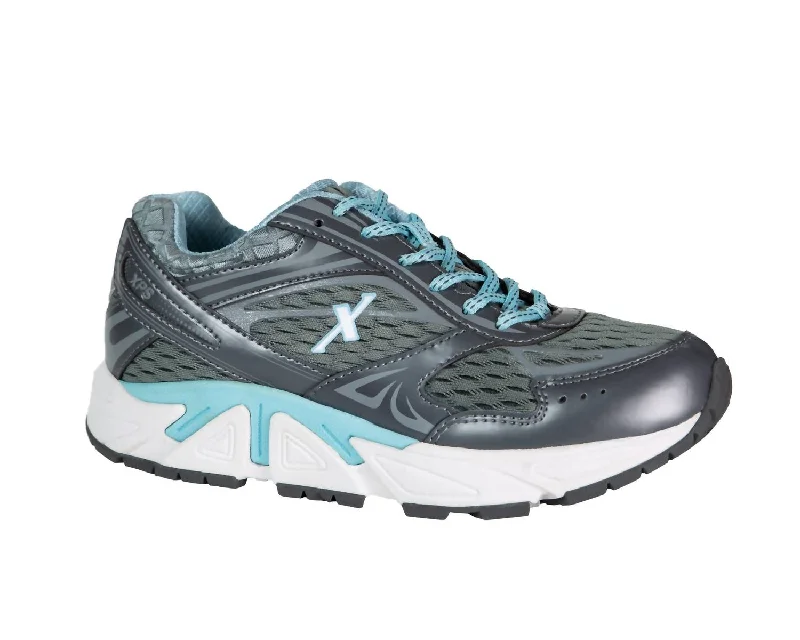 Cozy Comfort Style Sale Ladies Genesis Wide Sneakers In Graphite/mint
