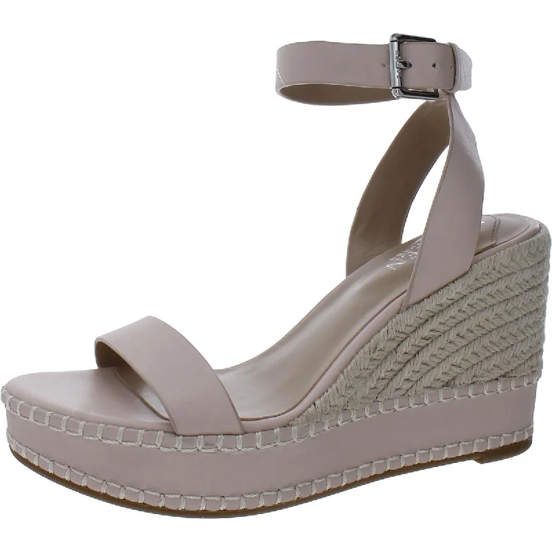Comfortable Shoes Lauren Ralph Lauren Womens Hilarie Leather Wedge Slingback Sandals