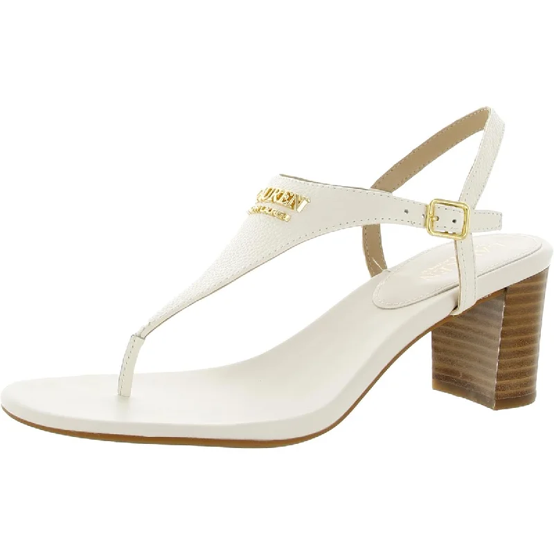 Women's Foot-Friendly Shoes Lauren Ralph Lauren Womens Westcott Pebbled Leather Thong Sandals