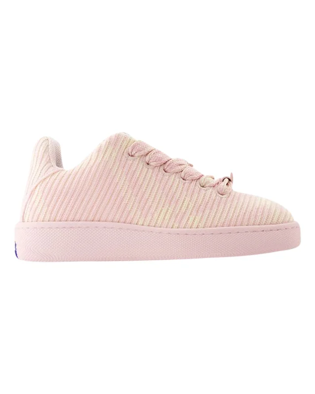 Luxury Shoes Clearance LF Box Knit Sneakers - Burberry - Synthetic - Pink