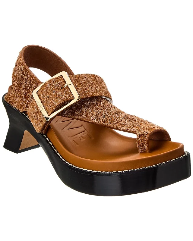 Comfortable Trendy Shoes Loewe Ease Suede Sandal