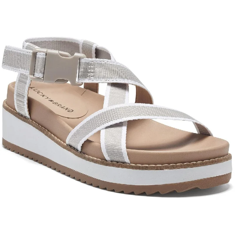 Fashion Forward Lucky Brand Womens Imbae Peep Toe Casual Slingback Sandals