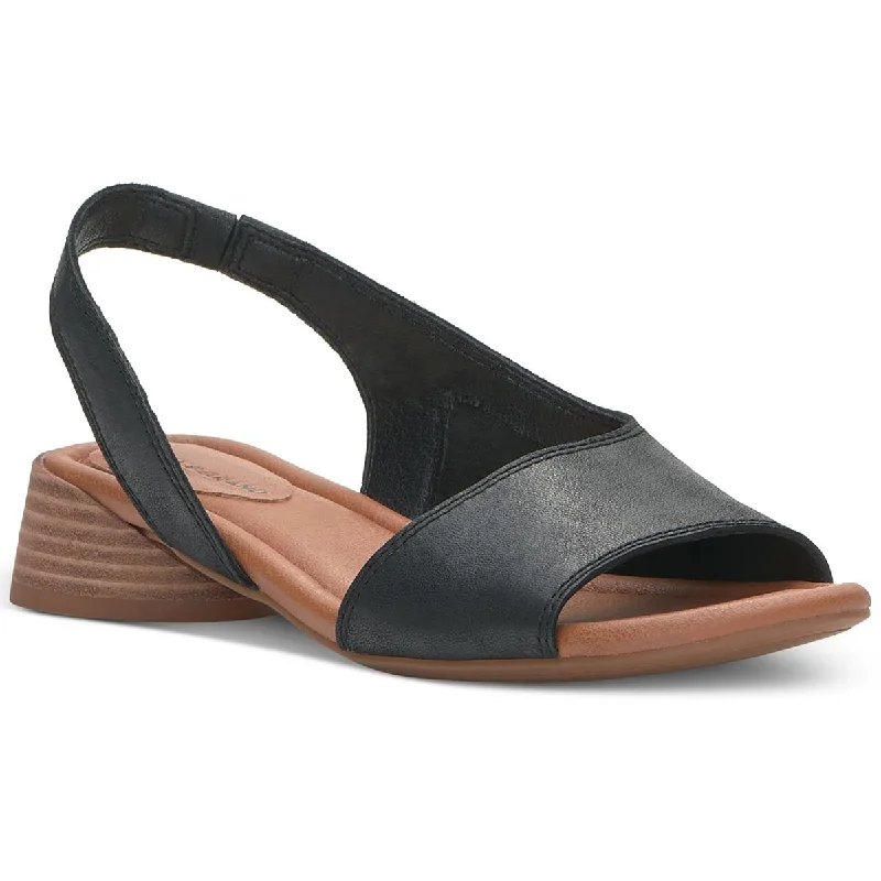 Weekend Exclusive Lucky Brand Womens Rimma Leather Peep-Toe Slingback Sandals