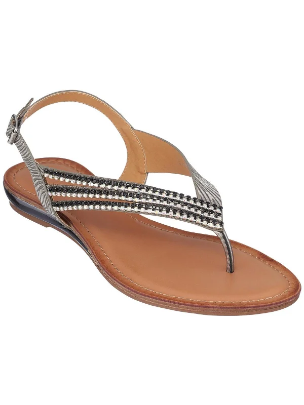Vintage-Inspired Footwear Sale MABEL Womens Faux Leather Slingback Flatform Sandals