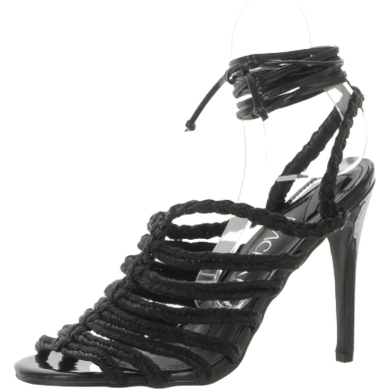 Fashion Casual Shoes MACKIN J Womens Metallic Heels Strappy Sandals