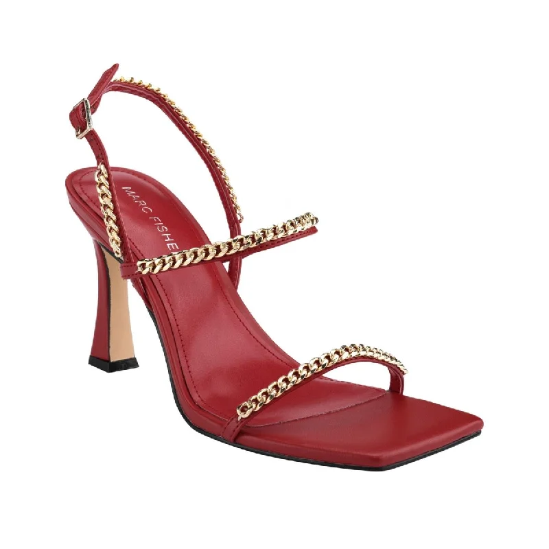 Women's Statement Shoes Marc Fisher Womens Droid Faux Leather Square Toe Heels