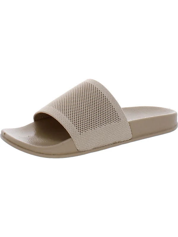 Stylish Deals March Womens Knit Footbed Slide Sandals