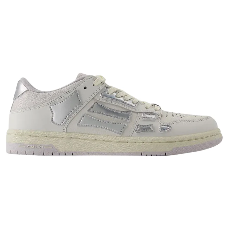 Comfortable Shoes Metallic Skel Top Low Sneakers - Amiri - Synthetic - White