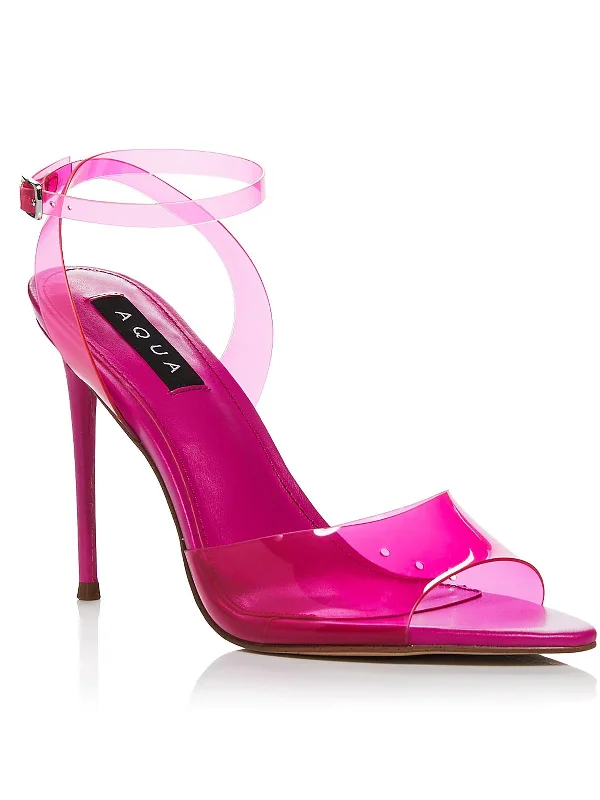 Discount Extravaganza Milan Womens Vinyl Ankle Strap Heels