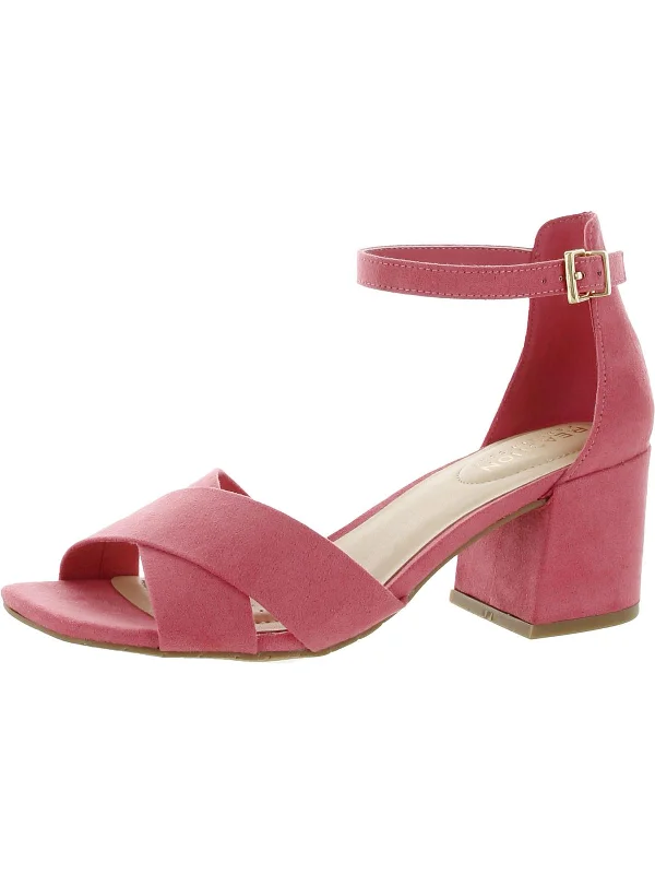 Comfortable Everyday Shoes Mix X-Band Womens Faux Leather Dressy Block Heel