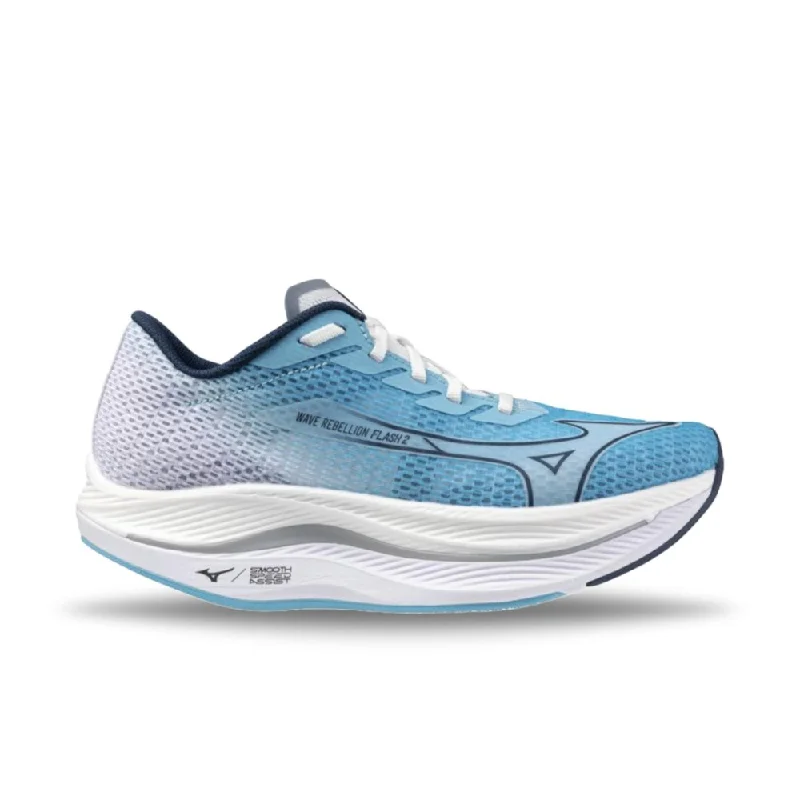 Comfortable Casual Loafers Mizuno Women's Wave Rebellion Flash 2 - River Blue/Blue Wing Teal