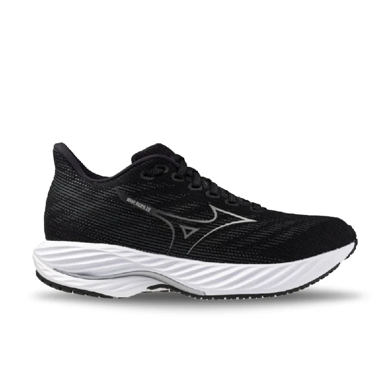 Soft Cushion Shoes Discount Mizuno Women's Wave Rider 28 - Black/Harbor Mist