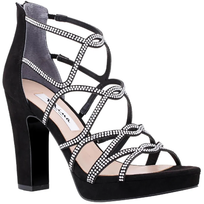 Comfortable Stretch Shoes Promotion Nina Womens Sassie Metallic Strappy Heels