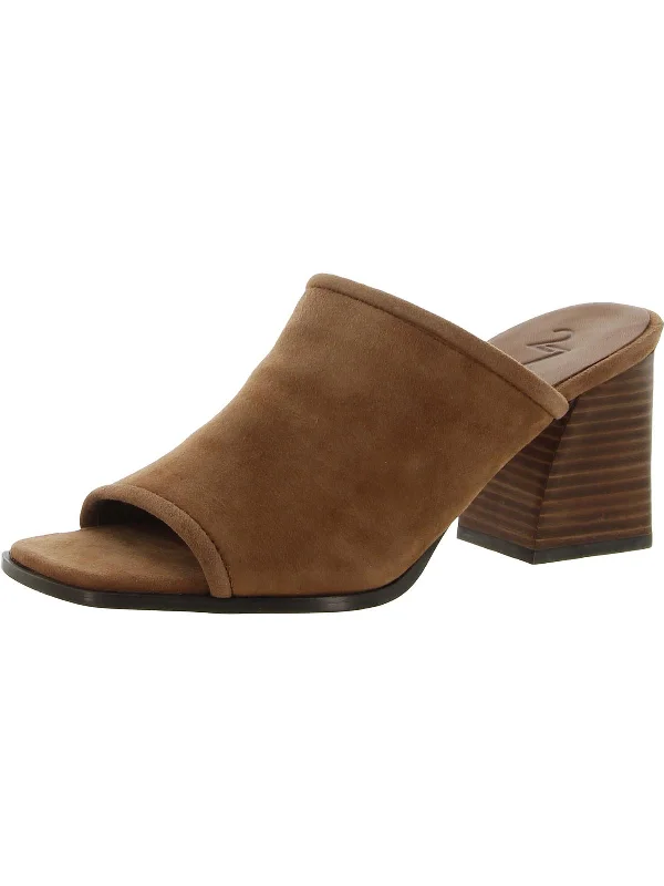 Women's Soft Sole Shoes Nolla Womens Leather Square Toe Heels