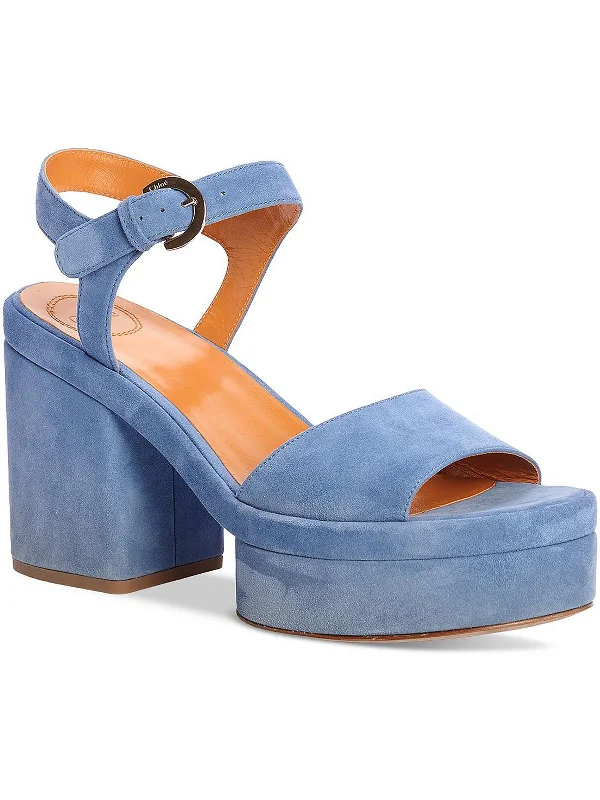 Shop Sales Odina Womens Suede Chunky Slingback Sandals