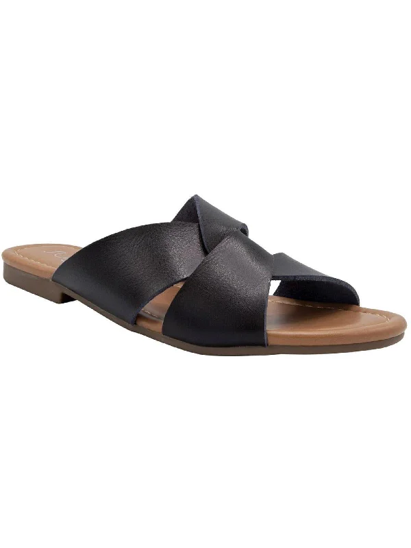 Women's Adventure-Ready Shoes Olena Womens Faux Leather Slide On Flats