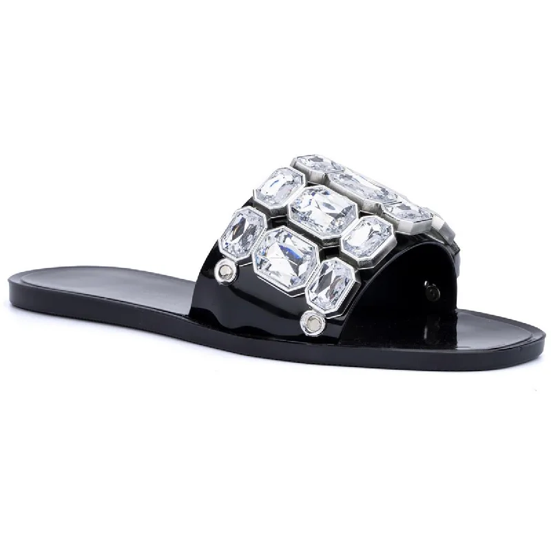 Mega Sale Olivia Miller Womens Sophie Patent Slip-On Slide Sandals