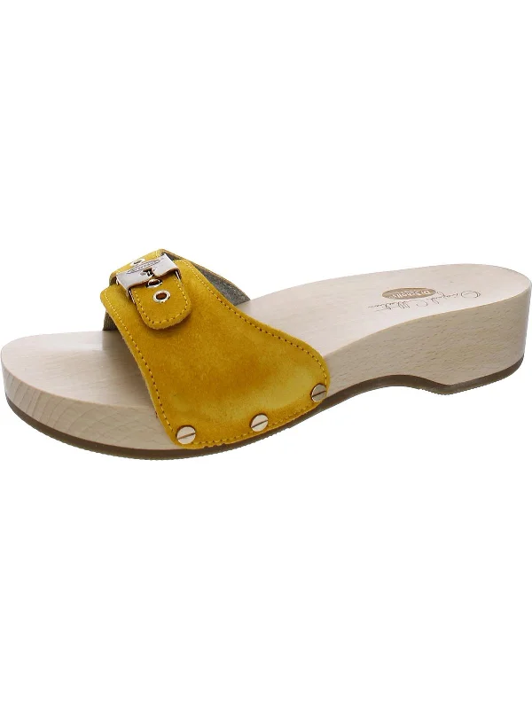 Sleek Versatile Footwear Original Womens Buckle Slide Wedge Sandals