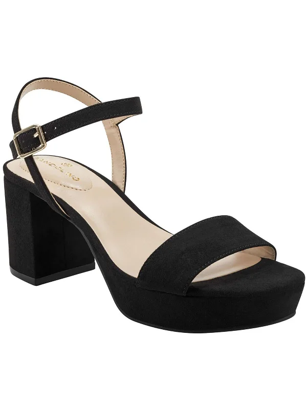 Cool Prices Pennie 2 Womens Faux Suede Ankle Strap Slingback Sandals