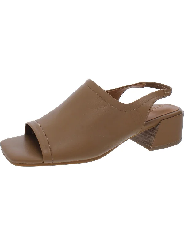 Trendy Looks On Sale Penny Womens Leather Peep-Toe Slingback Sandals