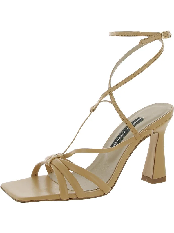 Exclusive Sale Remy Womens Leather Ankle Strap Heels