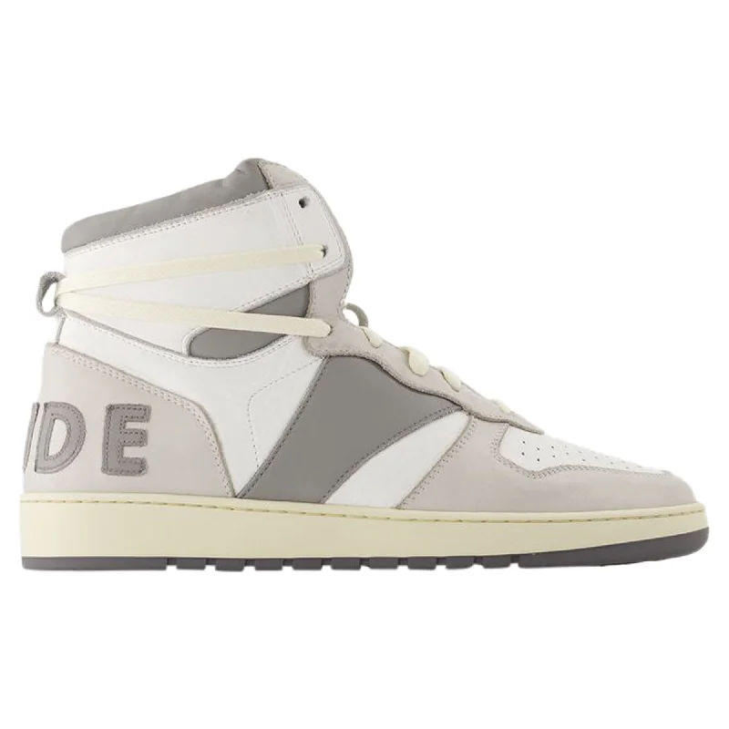 Exclusive Deals Online Rhecess Hi Sneakers - Rhude - Leather - White/Grey