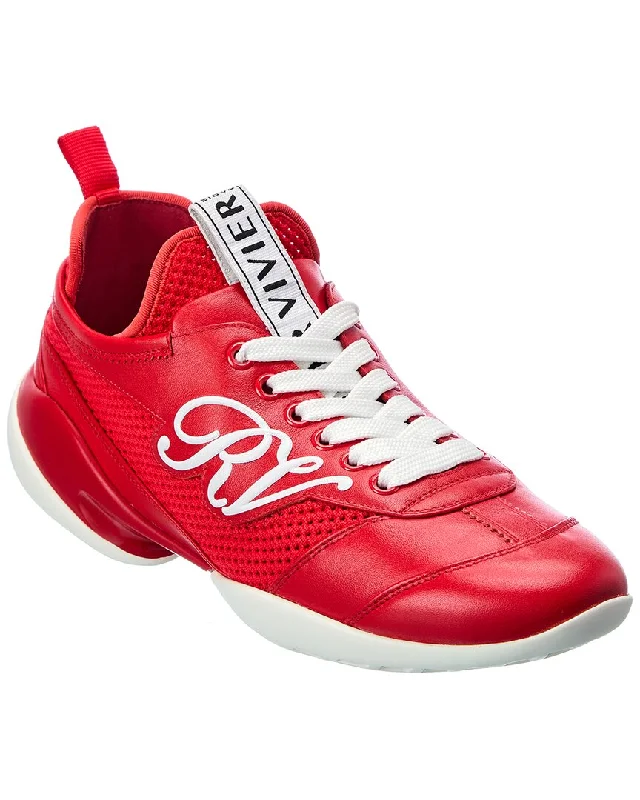 Flexible Sole Shoes Sale Roger Vivier Viv Match Leather & Mesh Sneaker