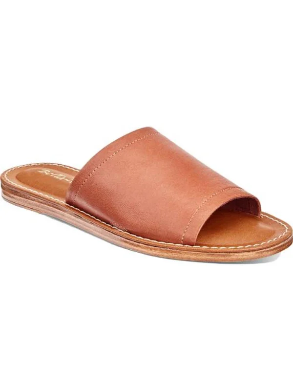 Chic Style Ros-Italy Womens Leather Flat Slide Sandals