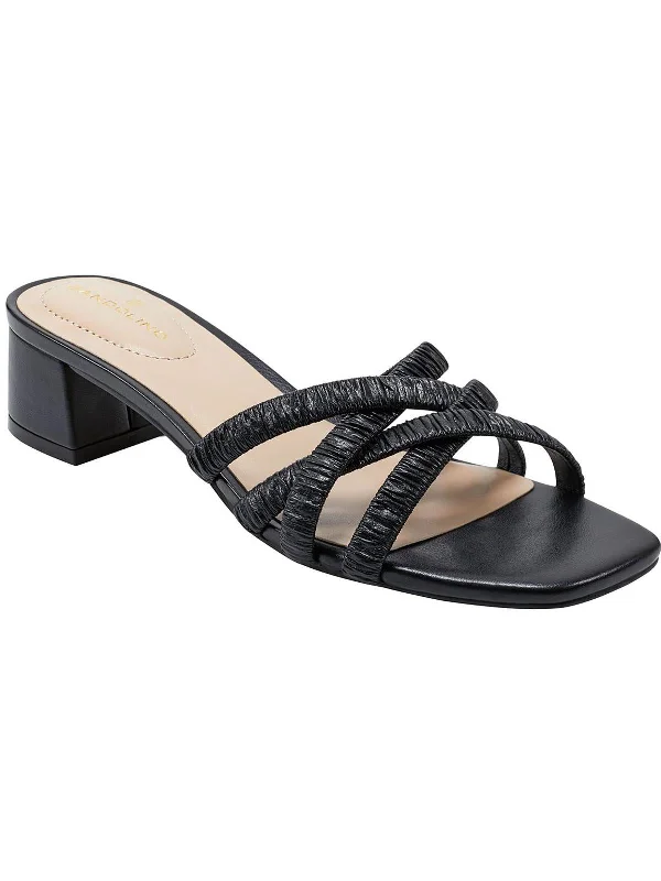 Must-Have Boots Sale RunRun 3 Womens Faux Leather Criss-Cross Slide Sandals
