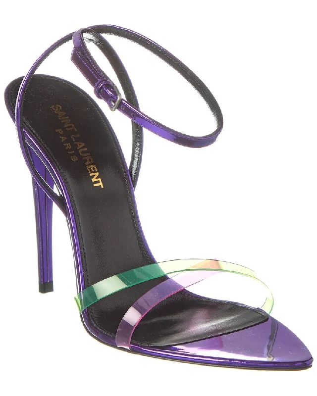 Discover Now Saint Laurent 100 Vinyl & Leather Sandal