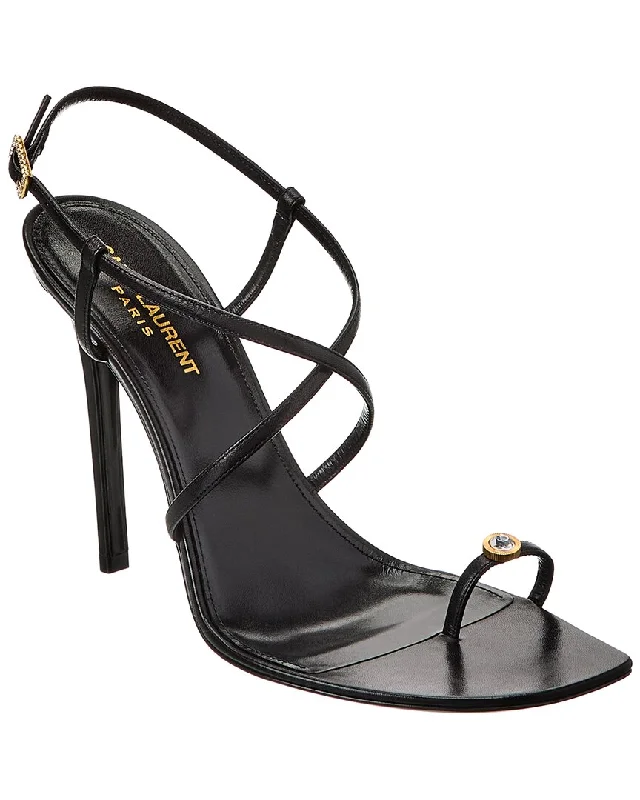Budget Friendly Saint Laurent Date 110 Leather Sandal