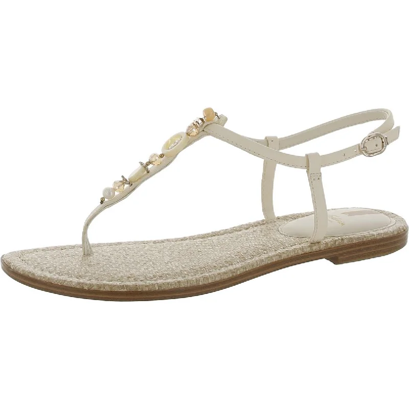 Cozy Chic Promotions Sam Edelman Womens Gigi Retro Leather Ankle Strap Thong Sandals