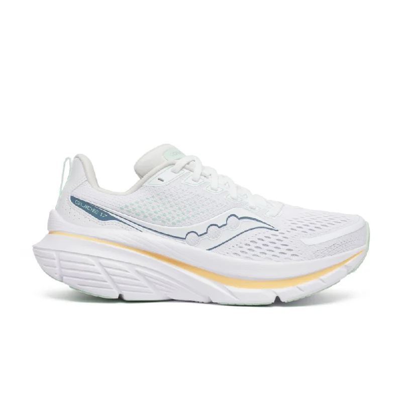 Fashionable Arch Support Shoes Promotion Saucony Women's Guide 17 - White/Peel