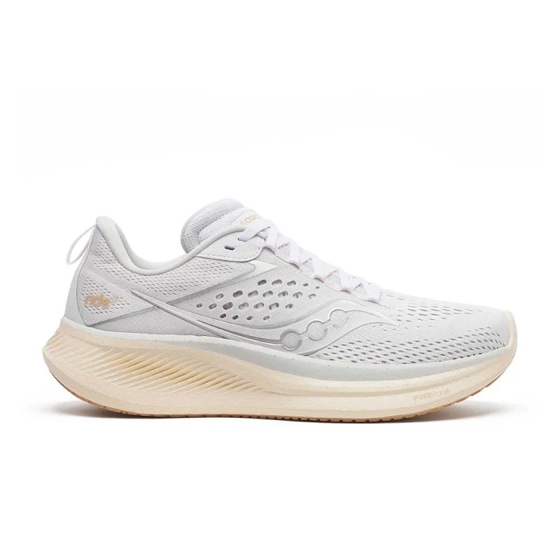 Break Fashion Norms Saucony Women's Ride 17 - White/Pearl