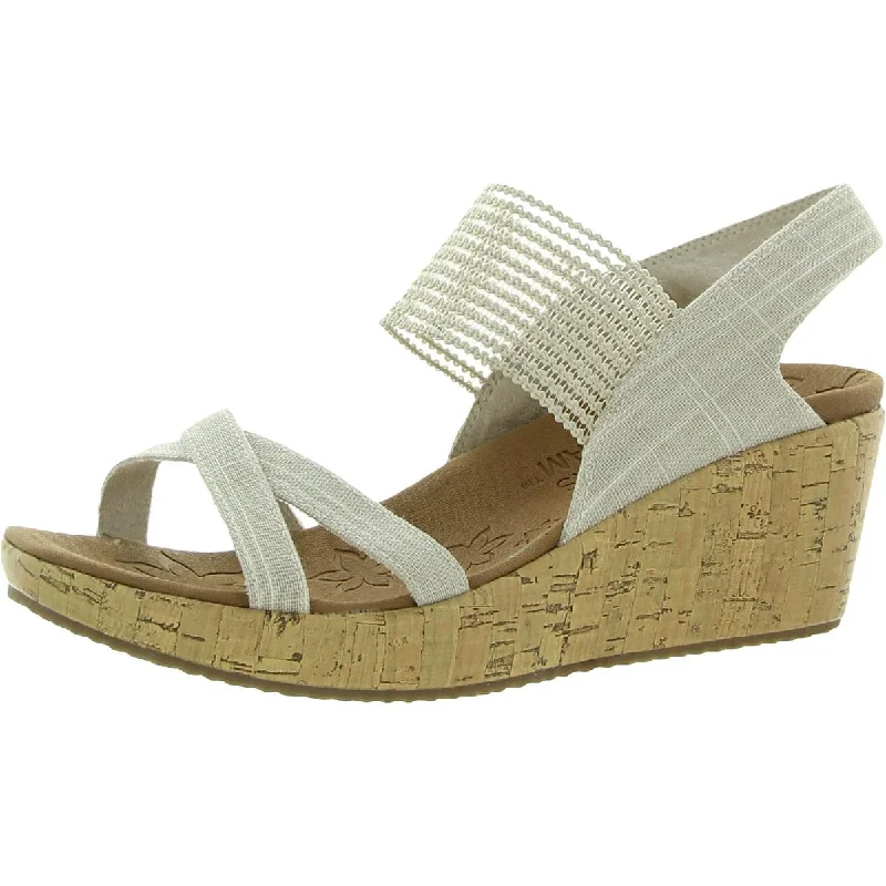 Timeless Style Promotions Skechers Womens Bverlee- High Tea Padded Insole Dressy Wedge Sandals