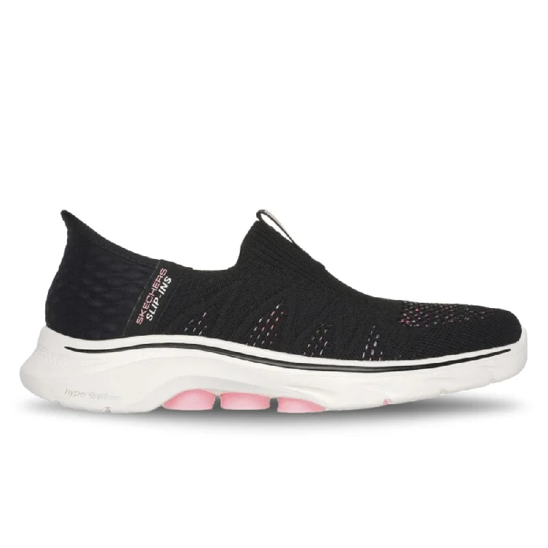 Fashionable Casual Loafers Skechers Women's Slip-Ins GO WALK 7 City Lights - Black/Multi
