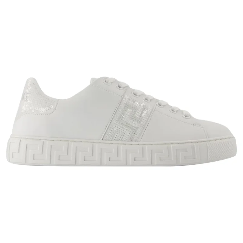 Trendy Footwear Sale Sneakers - Versace - Cotton - White