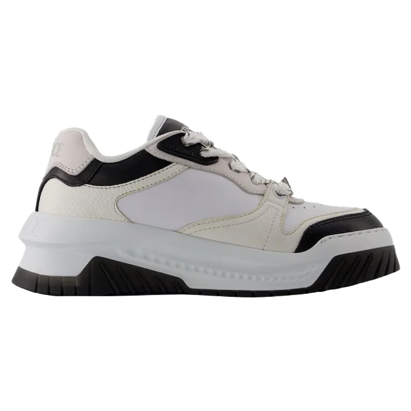 Latest Fashion Sneakers - Versace - Leather - Black/White