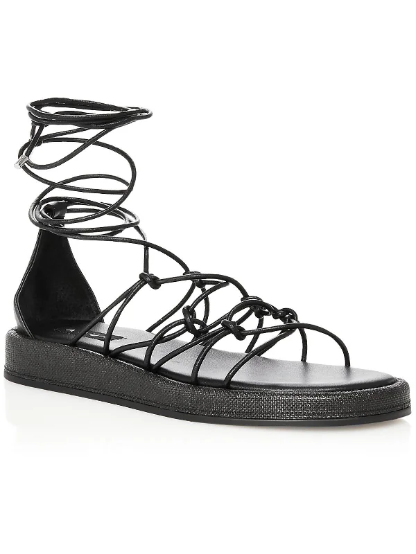 Premium Footwear Sale Star Womens Faux Leather Gladiator Strappy Sandals