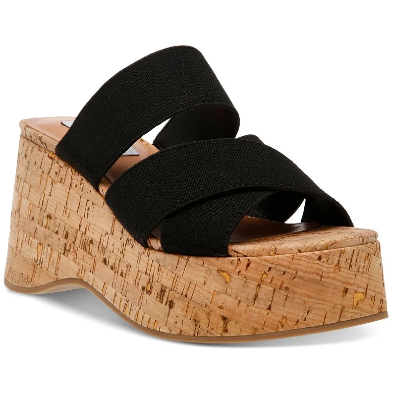 Flirty Fashion Discounts Steve Madden Womens Deo Wedge Slip On Platform Sandals