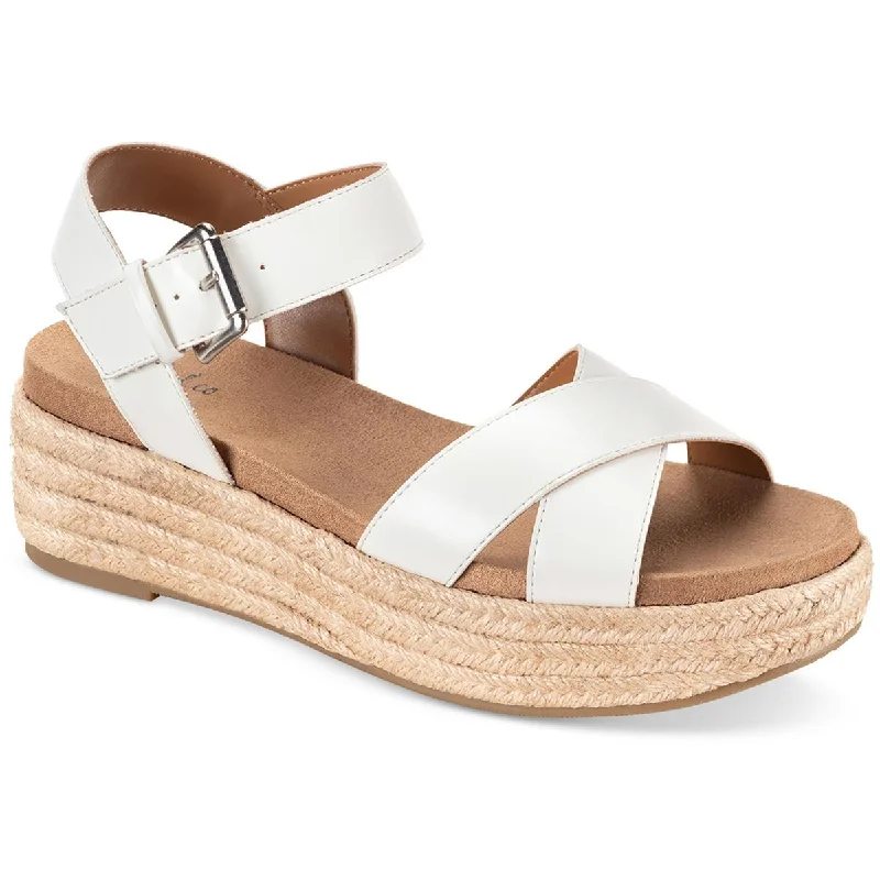 Elevated Casual Discounts Style & Co. Womens Emberr Faux Leather Slingback Flatform Sandals Elevated Casual Discounts Style & Co. Womens Emberr Faux Leather Slingback Flatform Sandals
