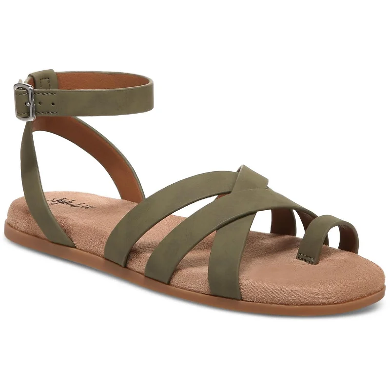 Crazy Discounts, Hurry Up Style & Co. Womens Parnikka Faux Suede Square Toe Ankle Strap