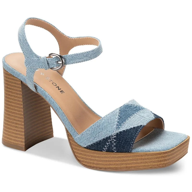 Vintage-Inspired Style Offers Sun + Stone Womens Diannaa Cushioned Footbed Ankle Strap Block Heel