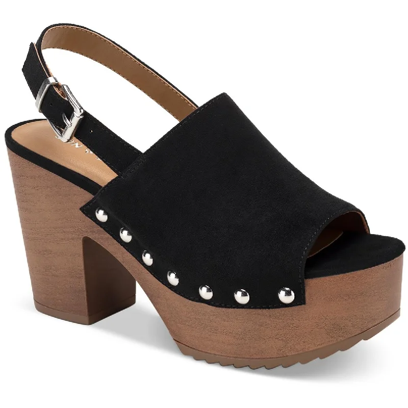Adventure-Ready Footwear Sale Sun + Stone Womens Rayaell Faux Suede Studded Platform Sandals