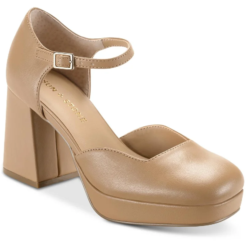 Break Fashion Norms Sun + Stone Womens Viennaap Square Toe Ankle Ankle Strap