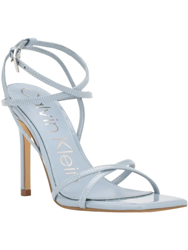 Elegant Evening Shoes Deal Tegin Womens Faux Leather Ankle Strap Heels