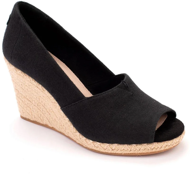 Affordable Women's Shoes Toms Womens Michelle Peep Toe Slip On Espadrilles